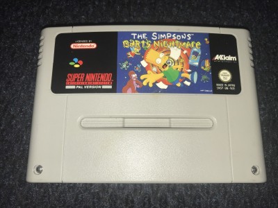 Super nintendo SNES The Simpsons Barts nightmare game