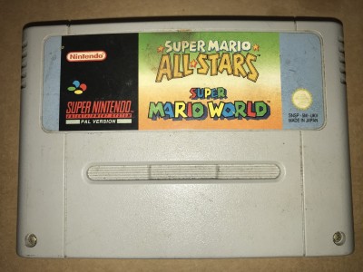 Super nintendo snes game - super mario all-stars and super mario world - PAL Cart only