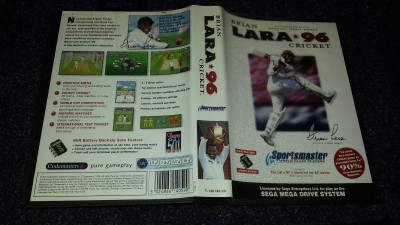 Sega Megadrive Brian Lara 96 Cricket 