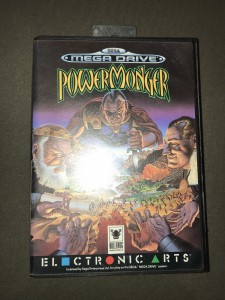 sega megadrive game powermonger (boxed & complete)