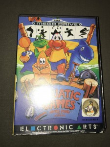 sega megadrive game Aquatic games (boxed & complete)