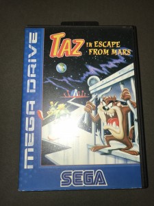 sega megadrive game taz in escape from mars (boxed & complete)