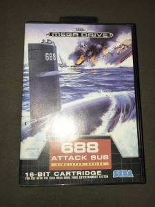 sega megadrive game 688 attack sub (boxed & complete)