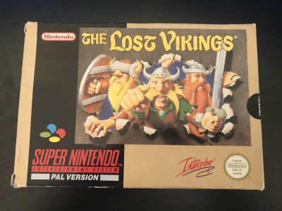 Super nintendo snes game The lost vikings boxed and complete