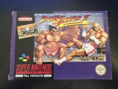 Super nintendo snes game street fighter 2 turbo boxed and complete