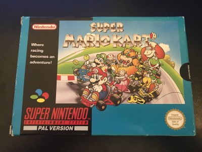 Super nintendo snes game super mario kart boxed and complete